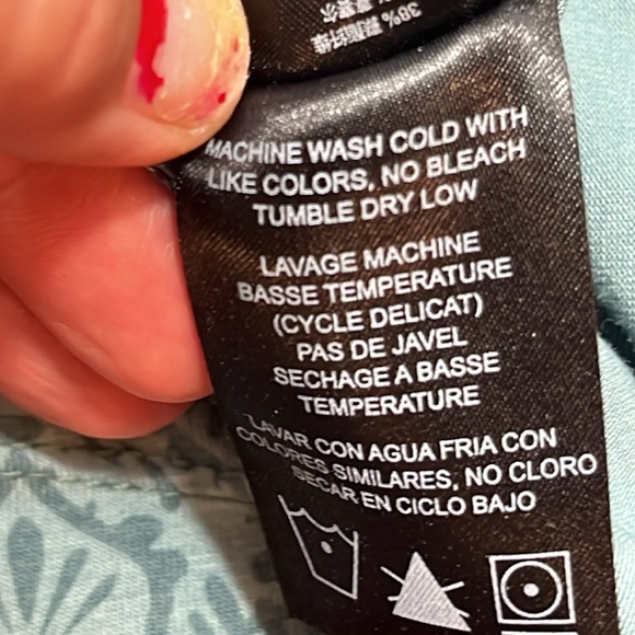 KUHL blue Oriana DRESS open back cut out short sleeve vneck geometric flared XL - Picture 9 of 13